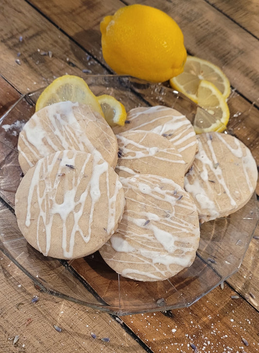 Lemon Lavender Shortbread Cookies