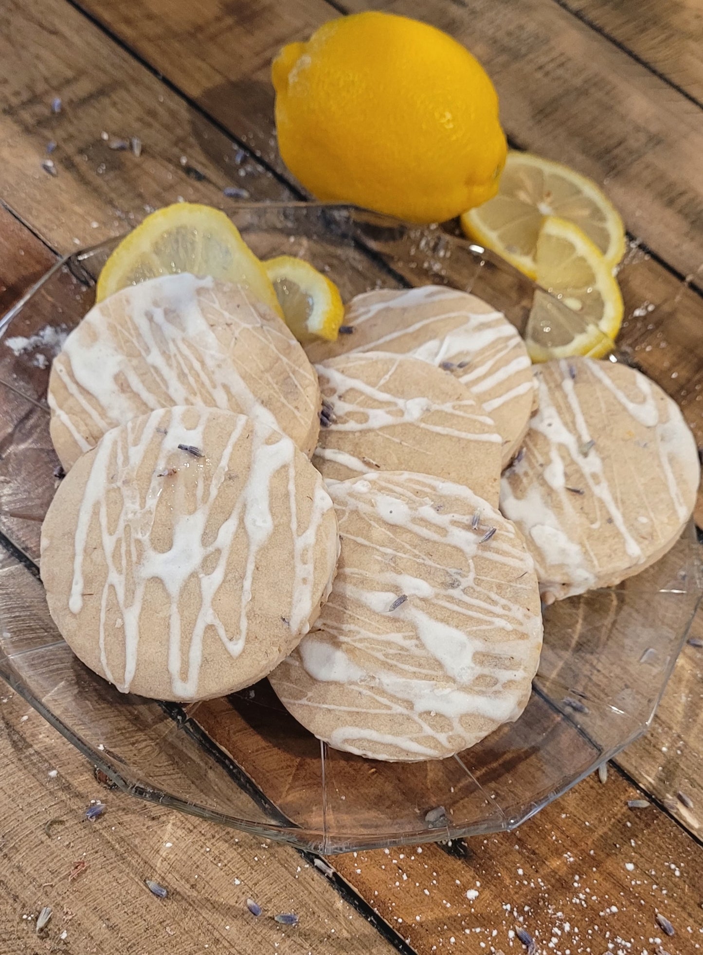 Lemon Lavender Shortbread Cookies