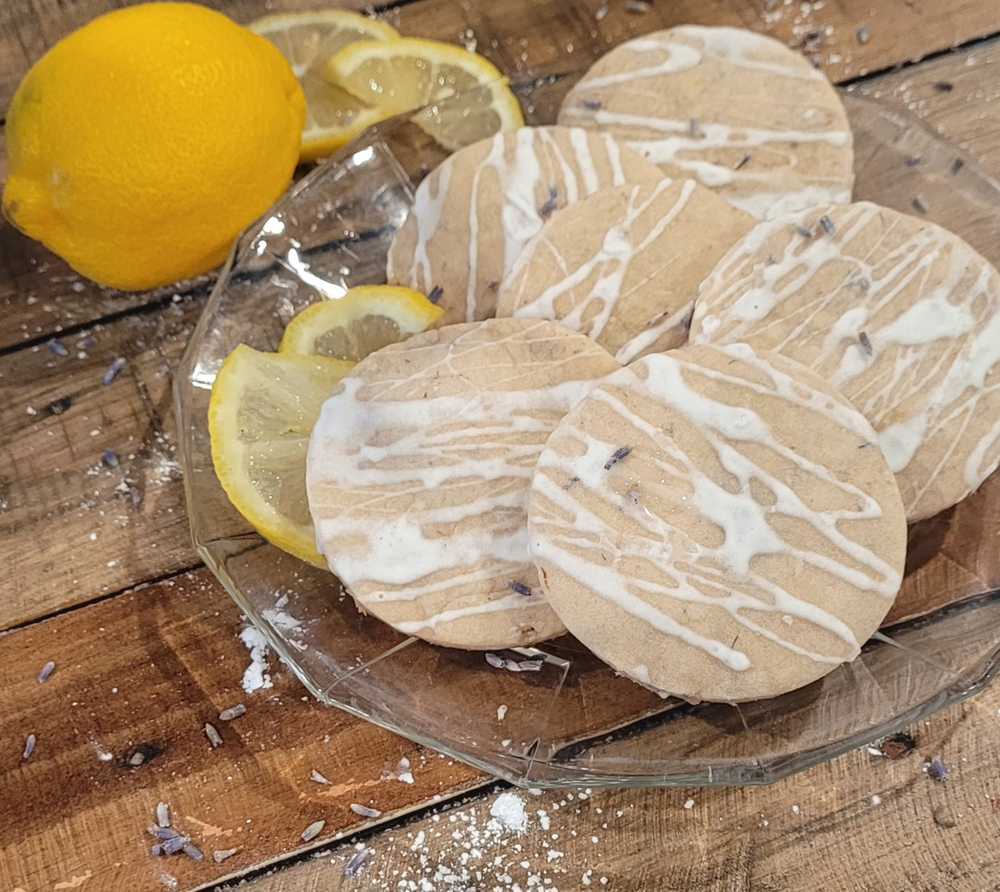 Lemon Lavender Shortbread Cookies